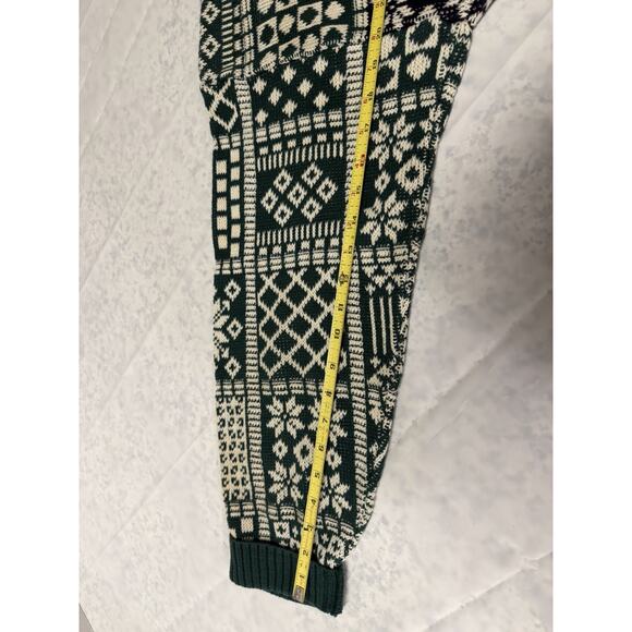 Vintage JanTzen Men’s Sweater Holiday Green And White Holiday Theme Size XL - Picture 8 of 9